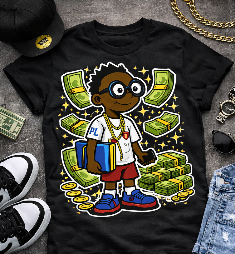 Popular Lame Boys Tee - Black (New Graphic)